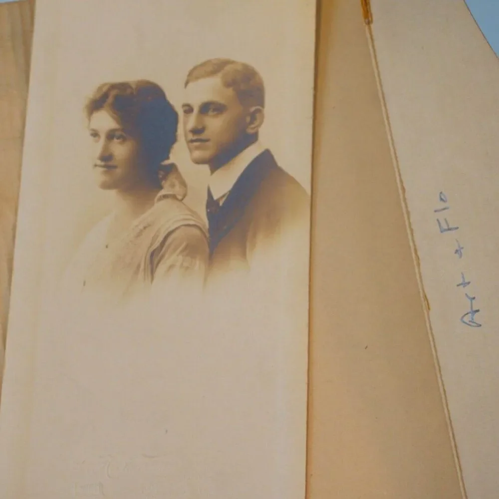 Art And Flo Antique Cabinet Card Photo Heinemann Studio Chicago IL